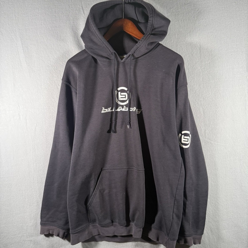 Vintage Y2K Billabong Blue Surf Hoodie Baggy Skater Faded Sz XL RARE